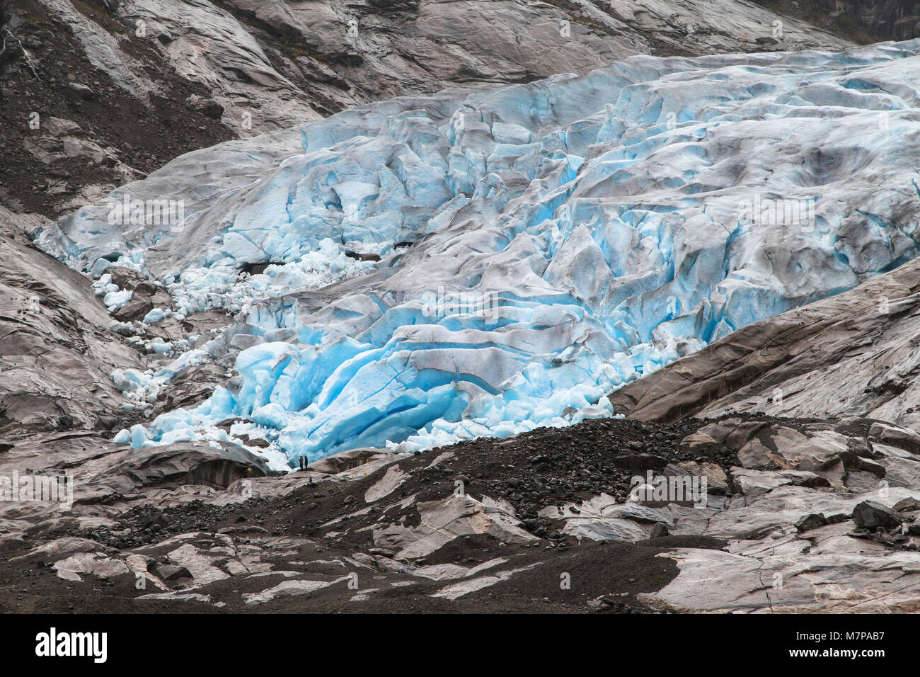Nigards Glacier in the Jostedalsbreen National Park, Norway. Stock Photo