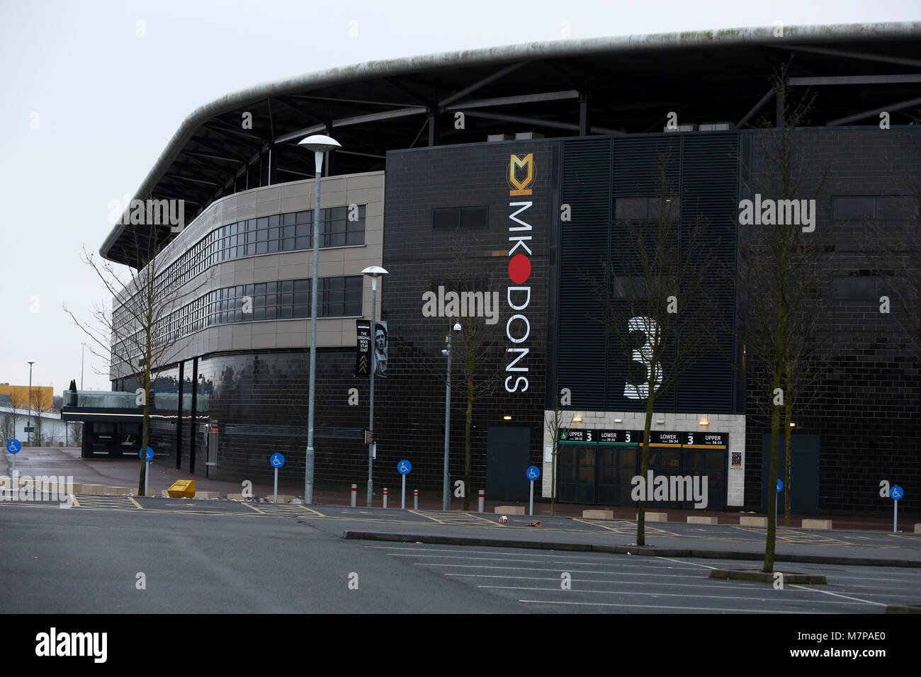 General views of the Milton Keynes Football Stadium, MK Dons, UK. Stock Photo