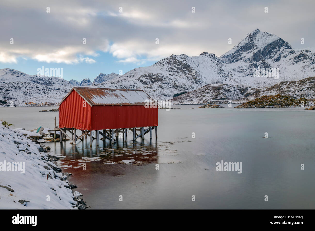 Sund Ramberg Leknes Lofoten Norway Europe Stock Photo Alamy