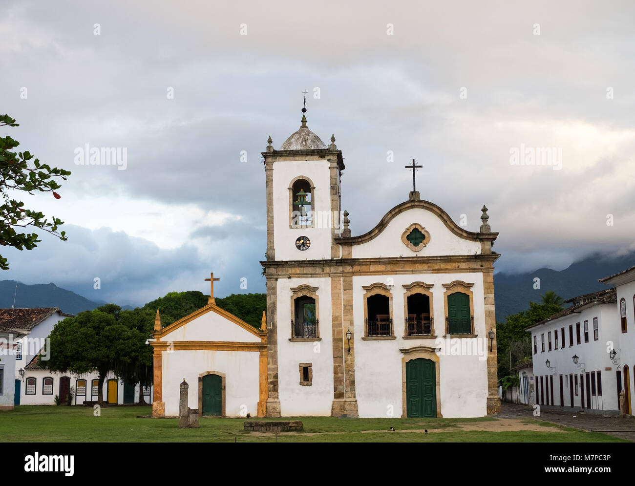 Famous church in front of the beach, Paraty, Rio de Janeiro, Brazil ...