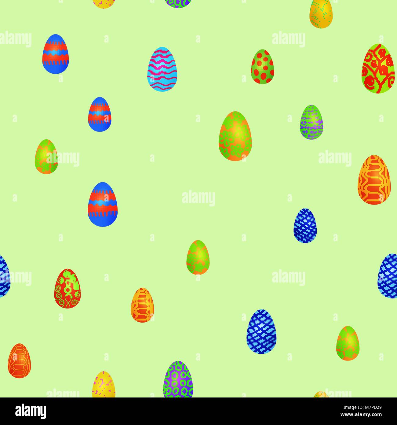 doodle vector easter eggs chaotic seamless pattern Stock Vector Image ...