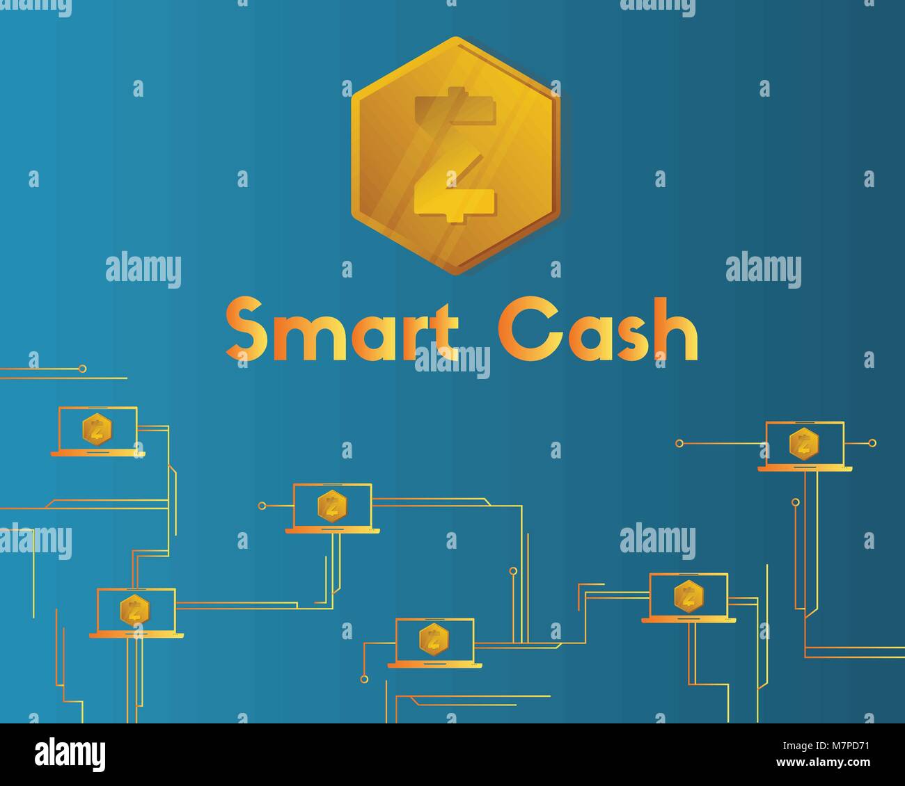 Blockchain smart cash circuit background style Stock Vector Image & Art ...