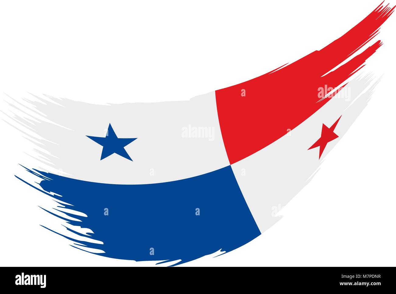 Panama flag, vector illustration Stock Vector