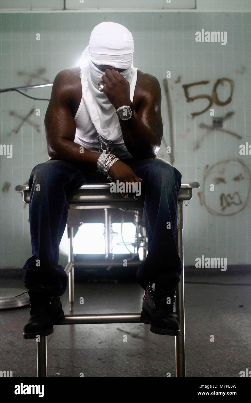 50 Cent onset of his and Soulja Boy 'Mean Mug' music video directed by