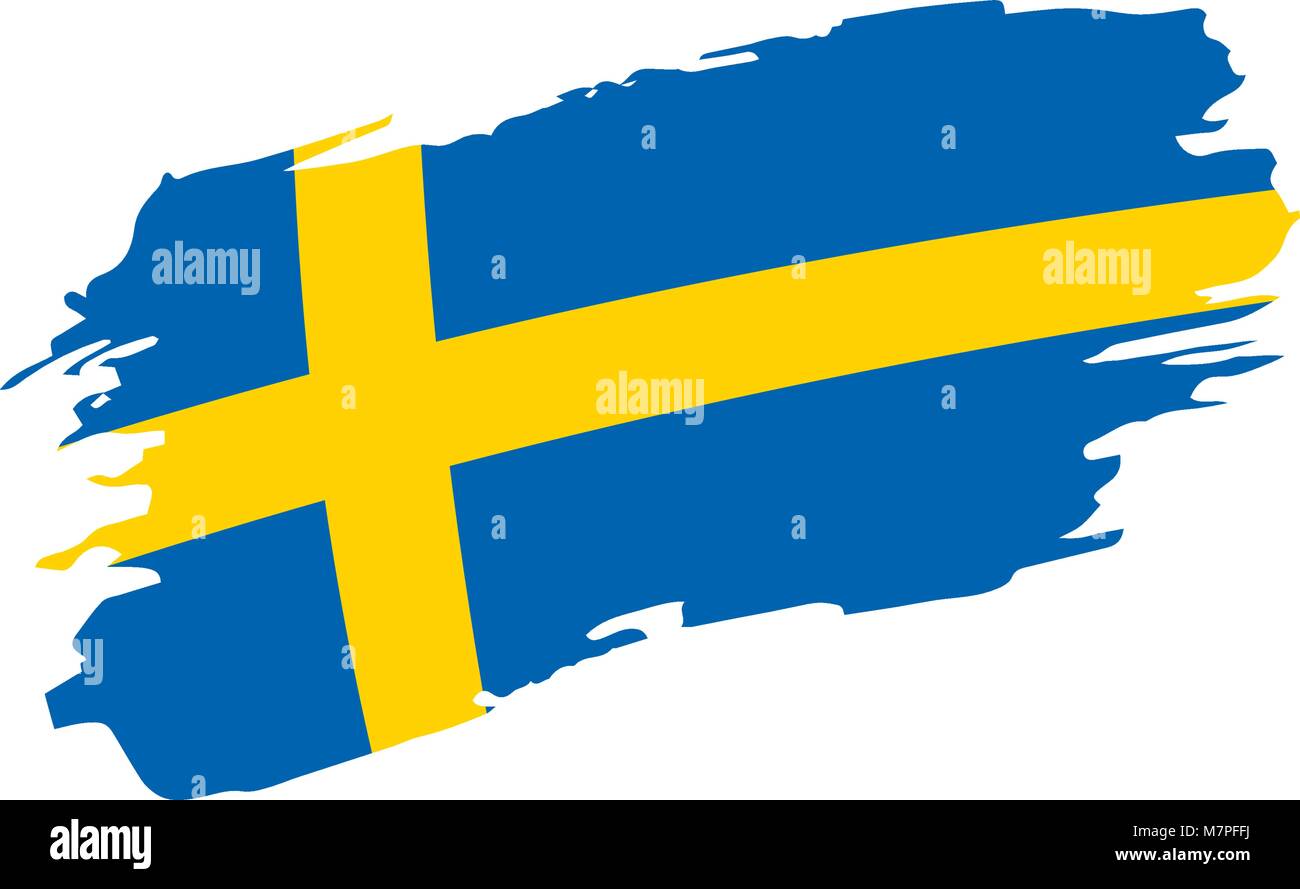 Sweden flag, vector illustration Stock Vector