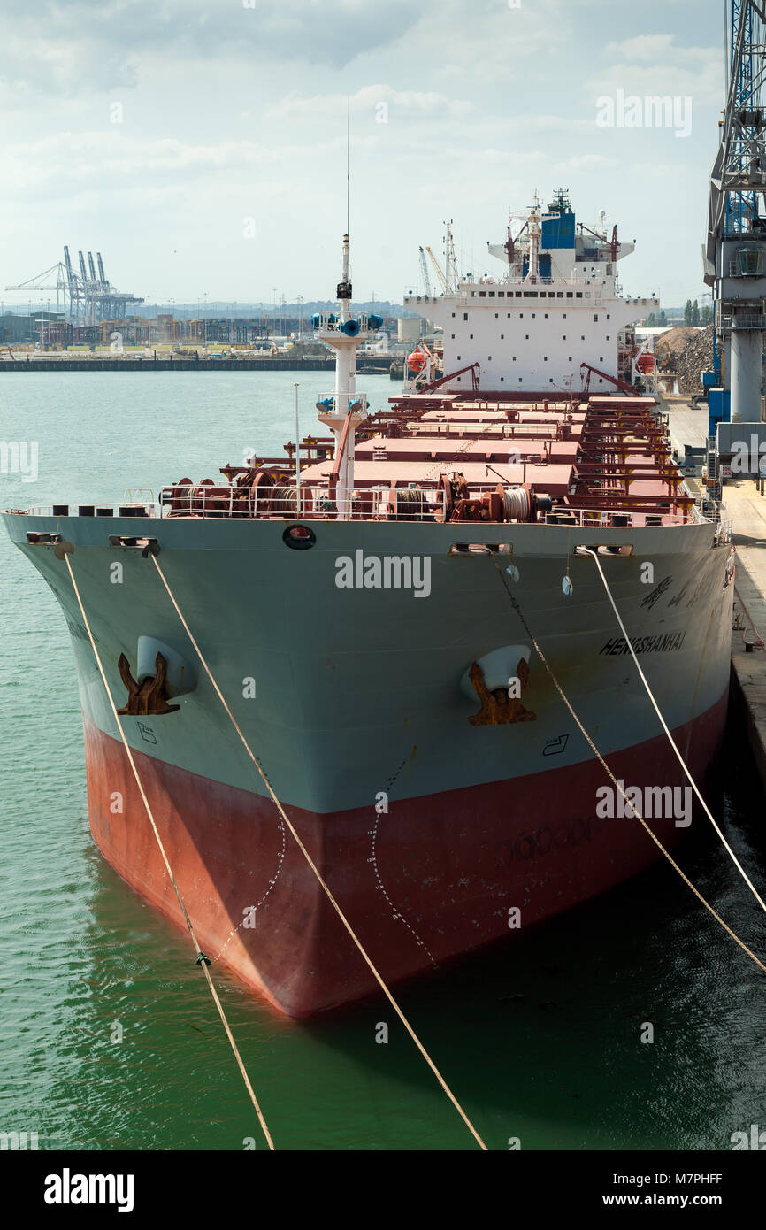 Chinese cargo ship "Hengshanhai". Bulk carrier . Southampton Docks UK