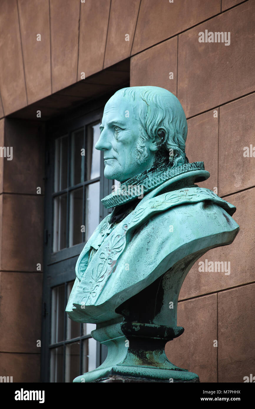 bust of Jacob Peter mynster. Copenhagen. Denmark Stock Photo