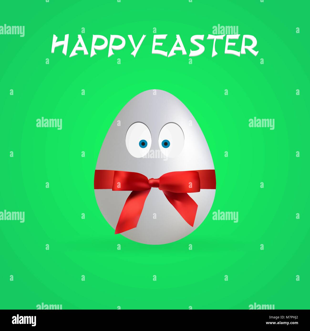 Simple Happy Easter Egg Poster, Vector, Illustration, Eps File Stock Vector