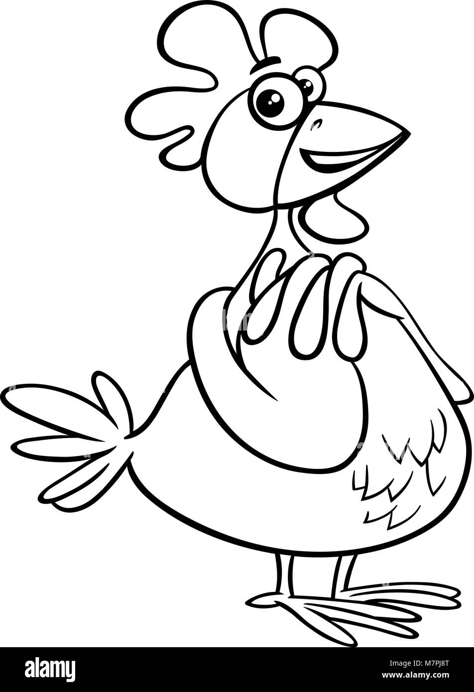 Cartoon hen Black and White Stock Photos & Images - Alamy