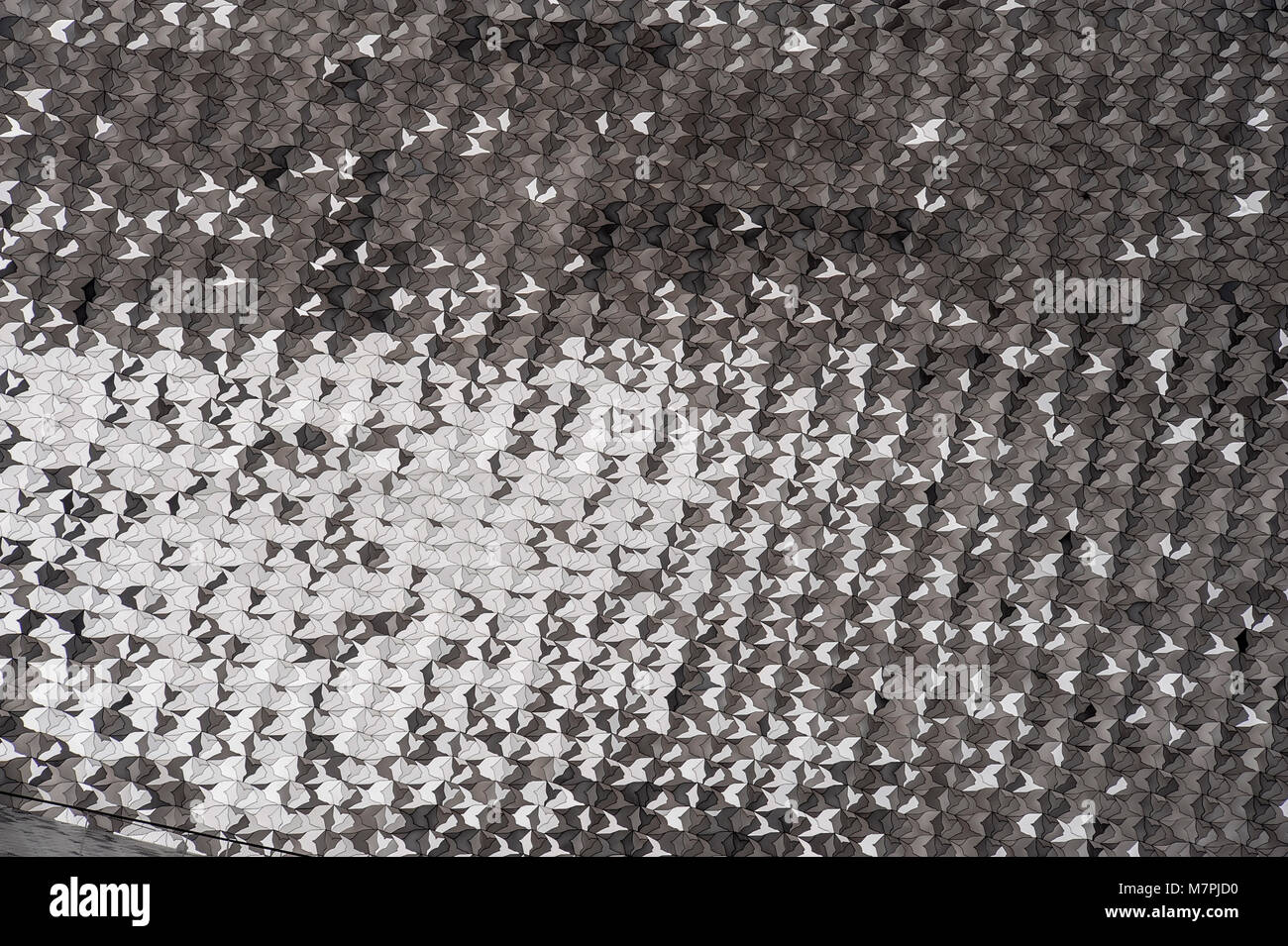 PARIS FRANCE - PHILHARMONIE CITE DE LA MUSIQUE - PARC DE LA VILLETTE - JEAN NOUVEL - BUILDING AND DETAILS - PARIS MUSIC - CONCERT HALL © F.BEAUMONT Stock Photo