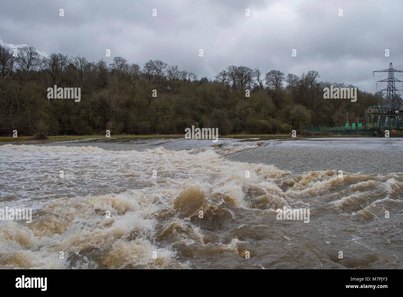 Thrumpton Weir, River Trent Stock Photo