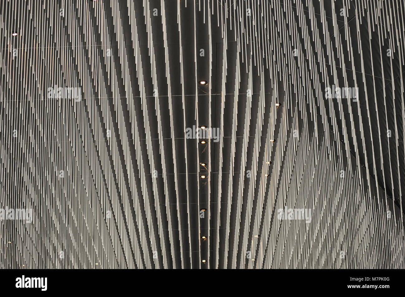 PARIS FRANCE - PHILHARMONIE CITE DE LA MUSIQUE - PARC DE LA VILLETTE - JEAN NOUVEL - BUILDING AND DETAILS - PARIS MUSIC - CONCERT HALL © F.BEAUMONT Stock Photo