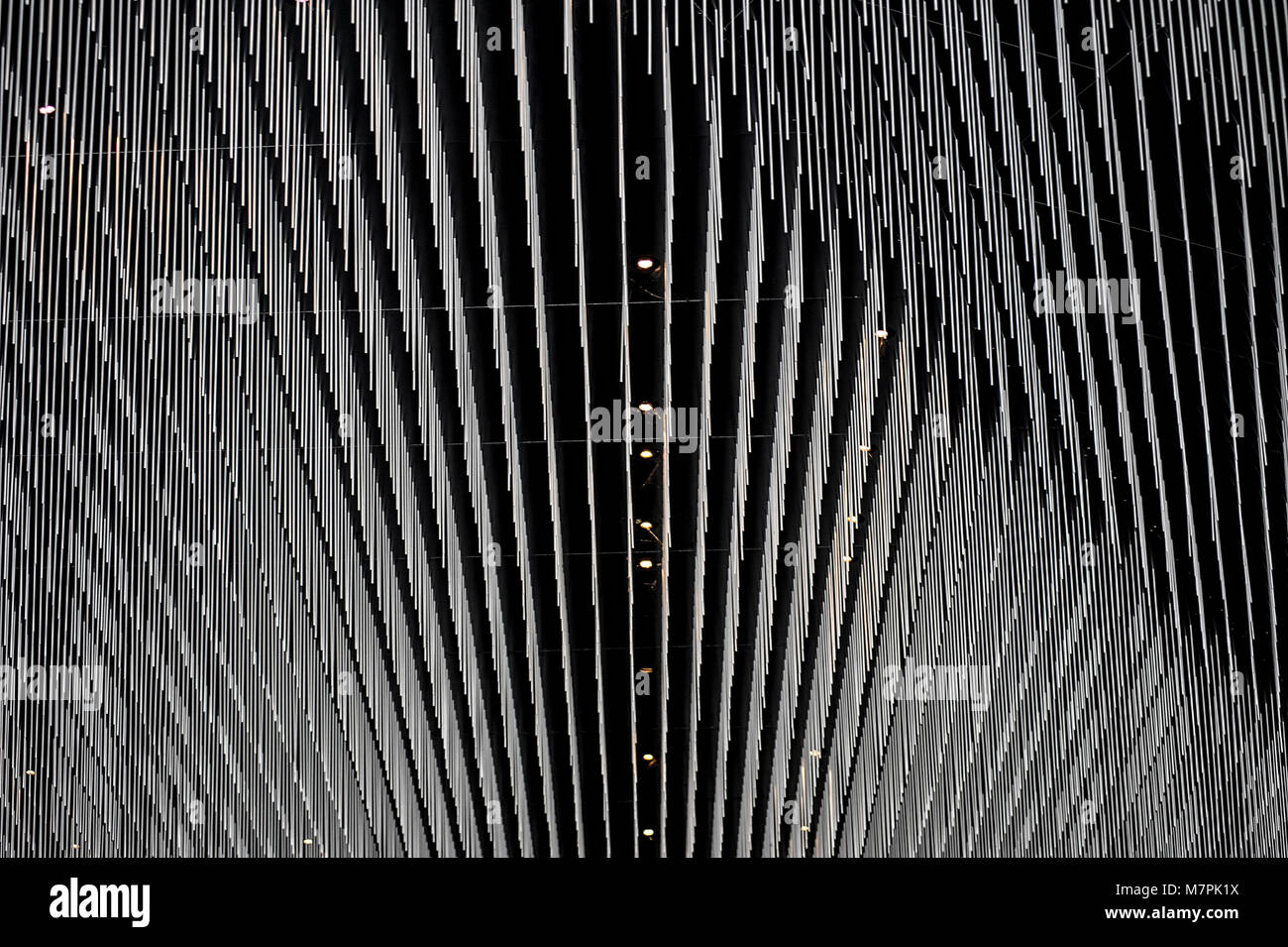 PARIS FRANCE - PHILHARMONIE CITE DE LA MUSIQUE - PARC DE LA VILLETTE - JEAN NOUVEL - BUILDING AND DETAILS - PARIS MUSIC - CONCERT HALL © F.BEAUMONT Stock Photo