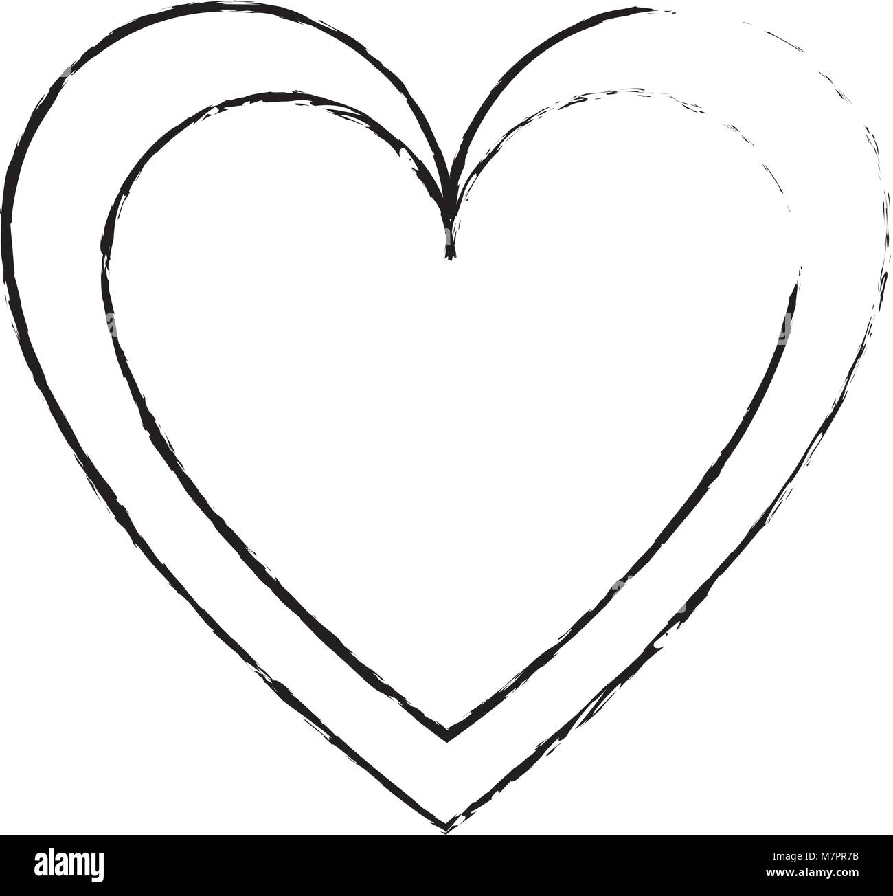 grunge heart love symbol of passion design Stock Vector Image & Art - Alamy
