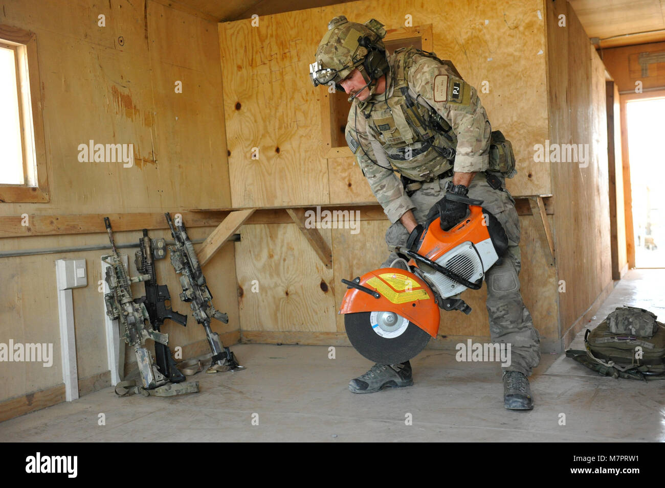 BAGRAM AIRFIELD, Afghanistan -- (U.S. Air Force photo by Maj. Brandon Lingle/Released) 455th Air Expeditionary Wing Bagram Airfield, Afghanistan Stock Photo