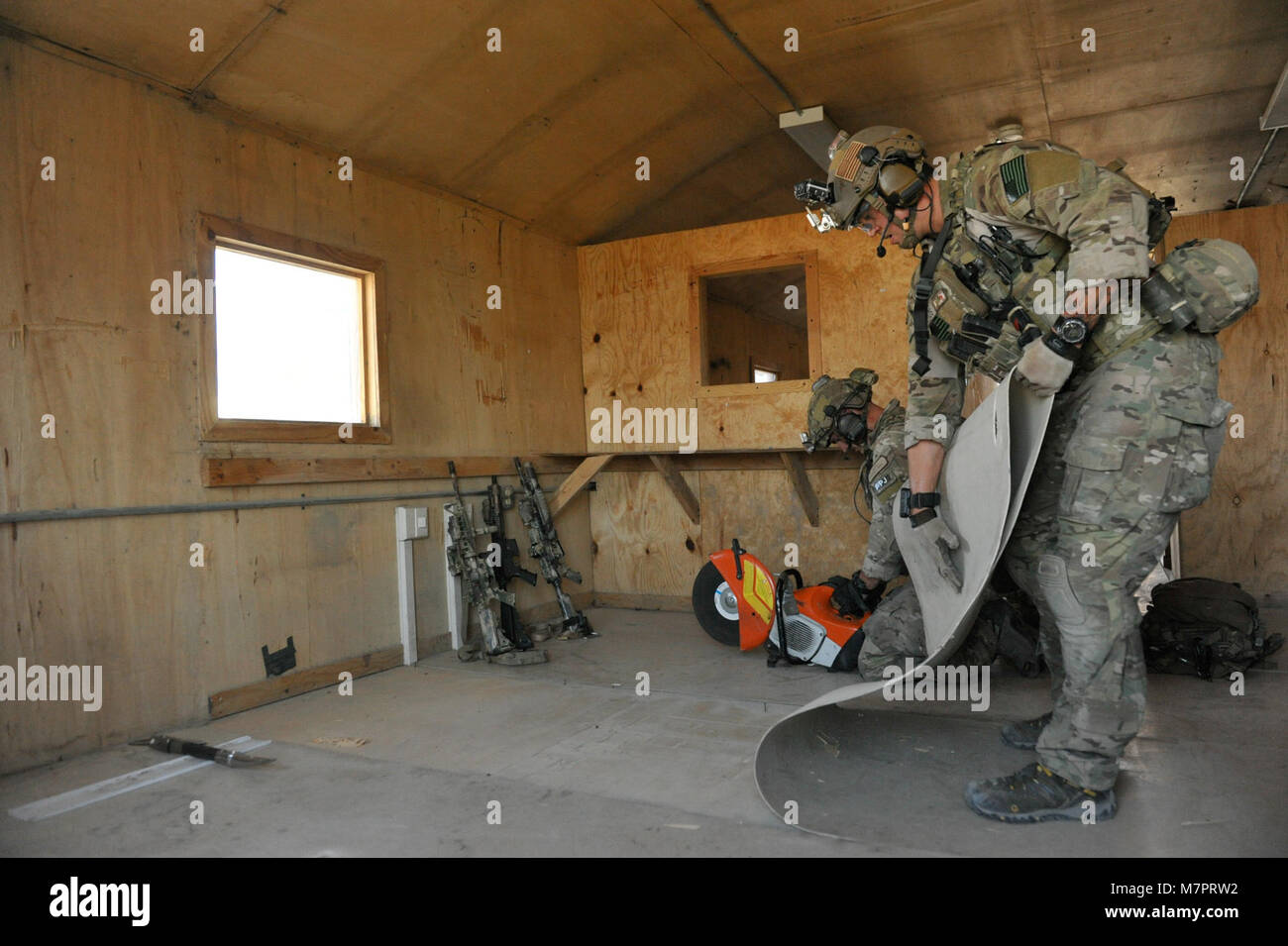 BAGRAM AIRFIELD, Afghanistan -- (U.S. Air Force photo by Maj. Brandon Lingle/Released) 455th Air Expeditionary Wing Bagram Airfield, Afghanistan Stock Photo