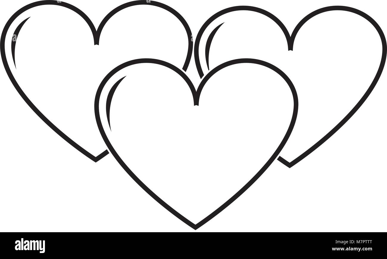 line hearts love symbol of passion design icon Stock Vector Image & Art ...