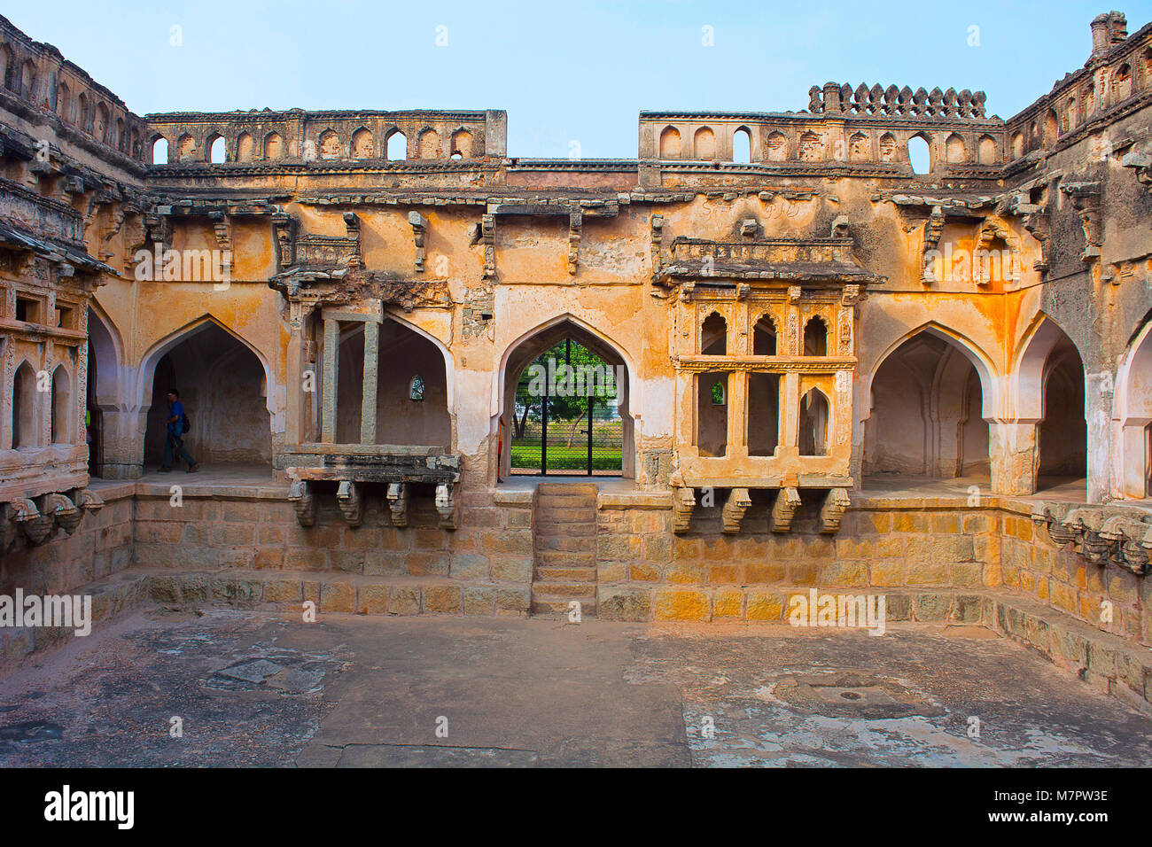 Interior view of Queens Bath. Royal Center Or Royal enclosure. Hampi