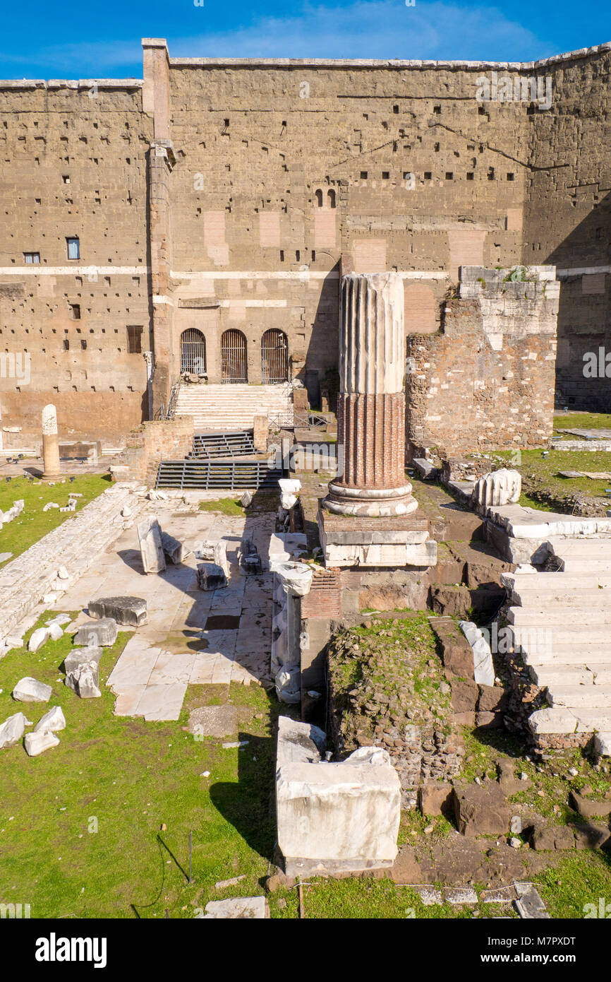 The Augustus Forum (Foro di Augusto) near the Roman Forum in Rome, Italy Stock Photo