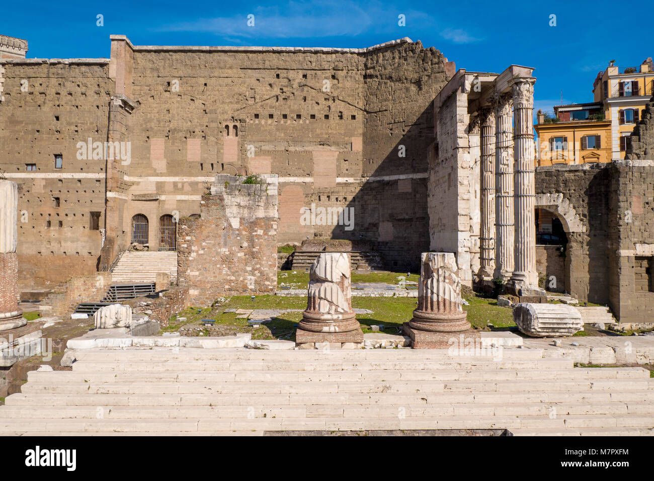 The Augustus Forum (Foro di Augusto) near the Roman Forum in Rome, Italy Stock Photo