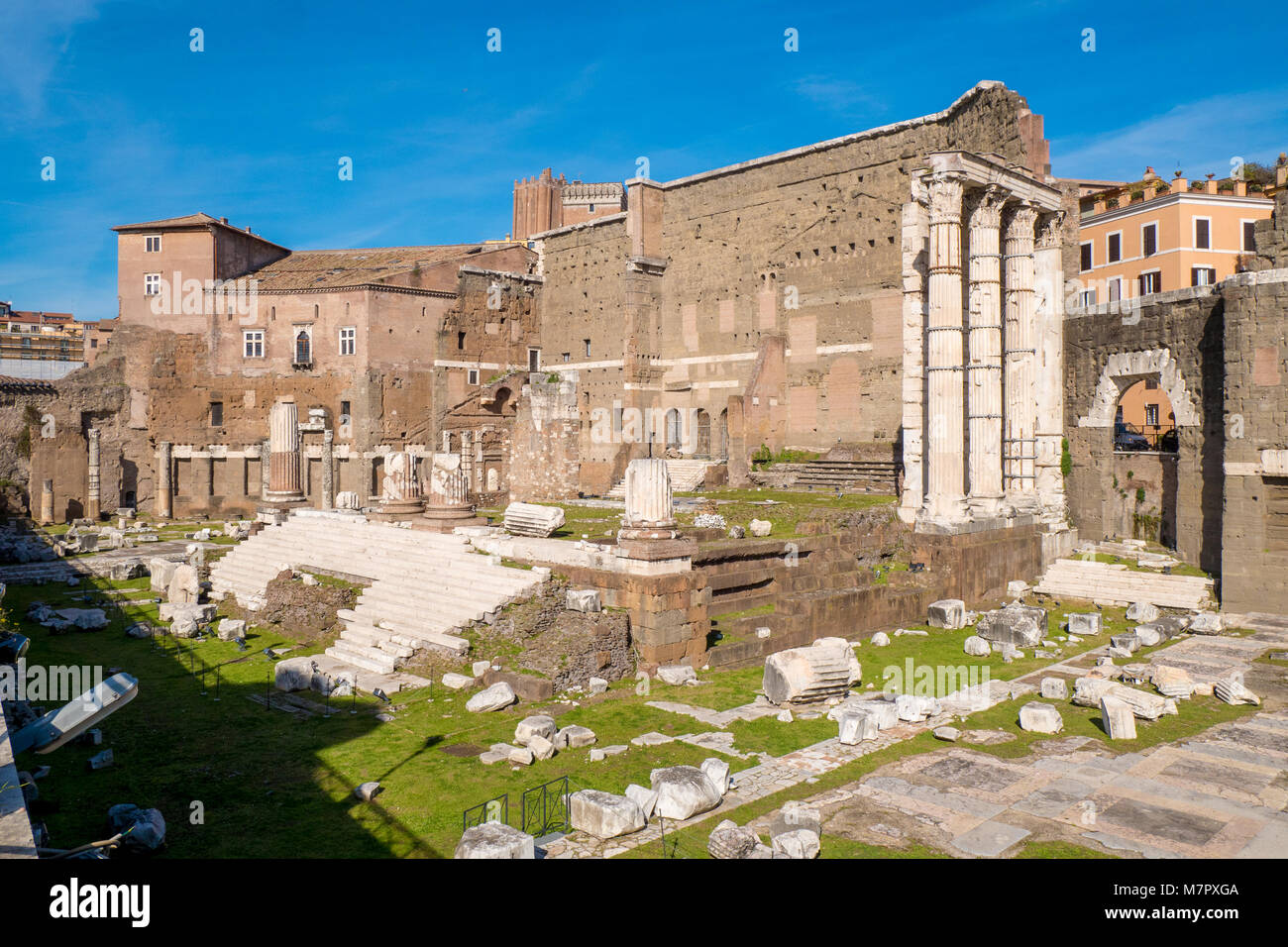 The Augustus Forum (Foro di Augusto) near the Roman Forum in Rome, Italy Stock Photo