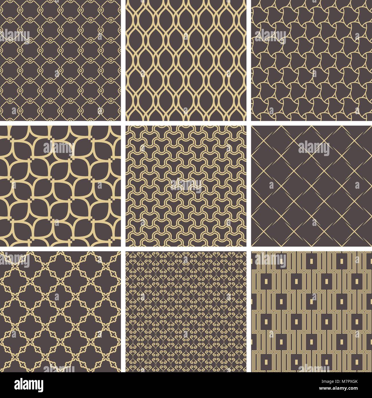 Set of Vector Seamless Geometric Backgrounds Stock Vector Image & Art ...