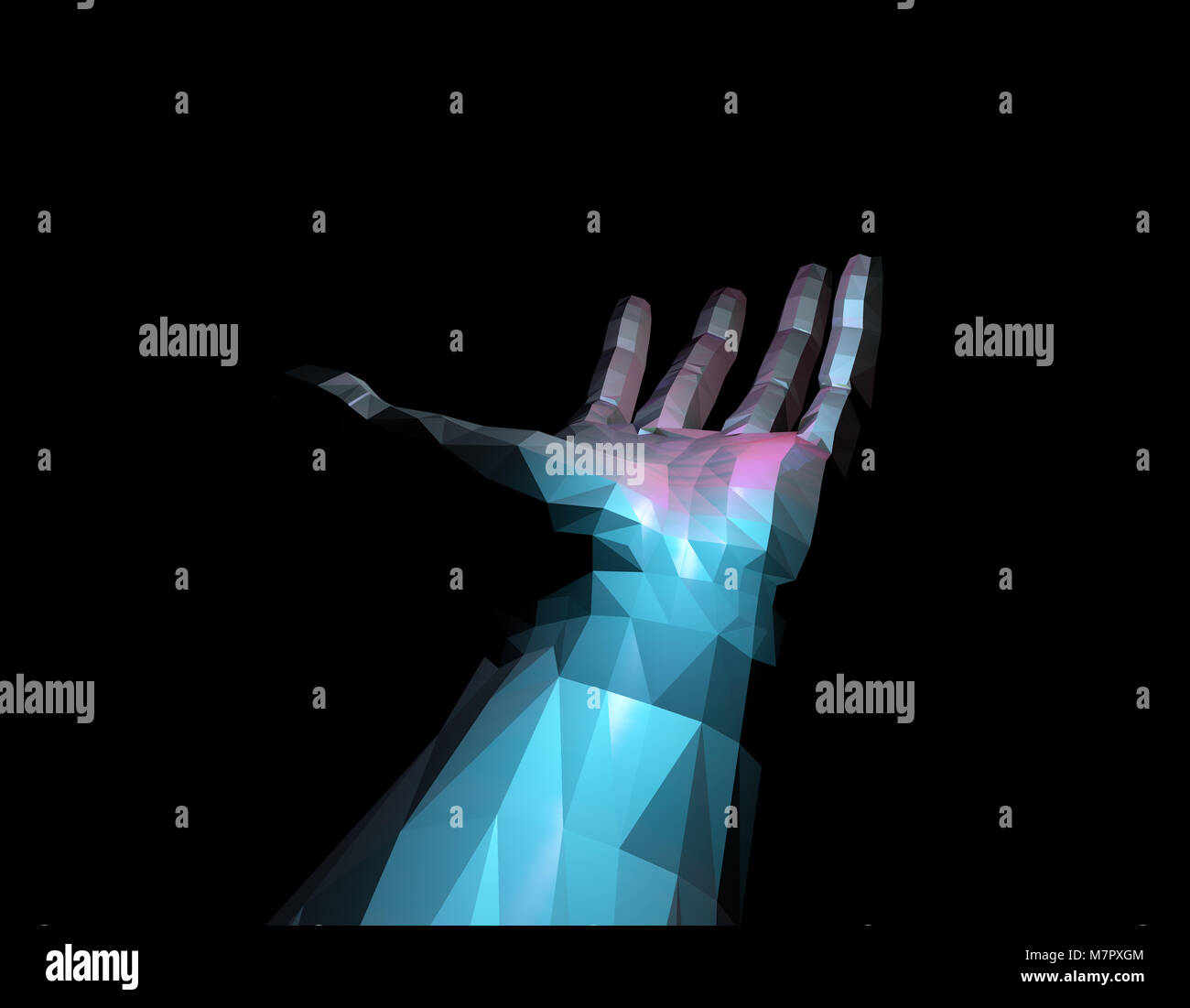 Human hands, human technology, control the future Stock Photo - Alamy