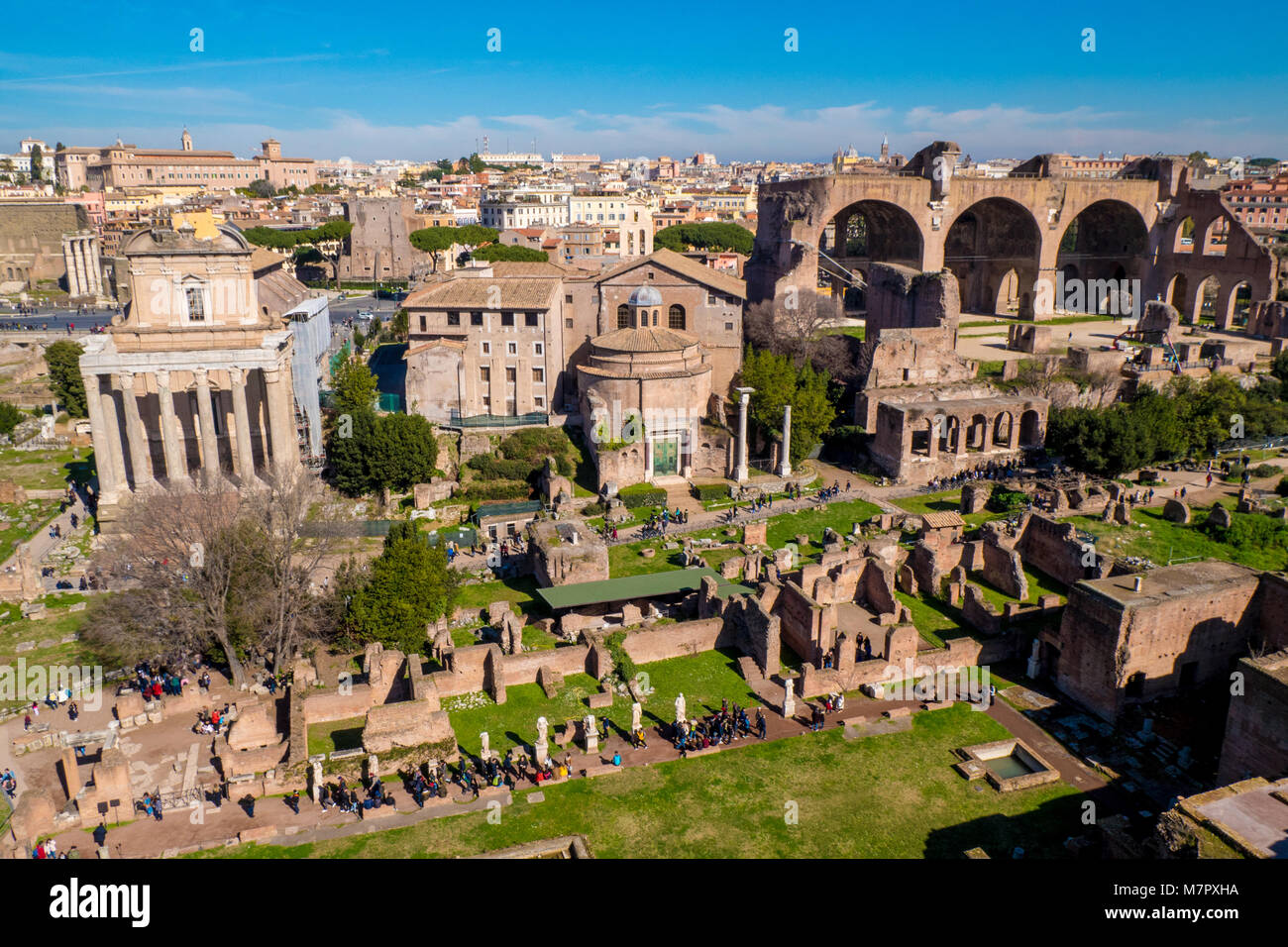 The ancient ruins of the Roman Forum in Rome, Italy Stock Photo - Alamy
