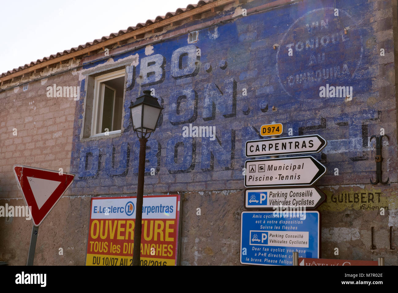 Old Dubonet advert in Bedoin Provence France Stock Photo