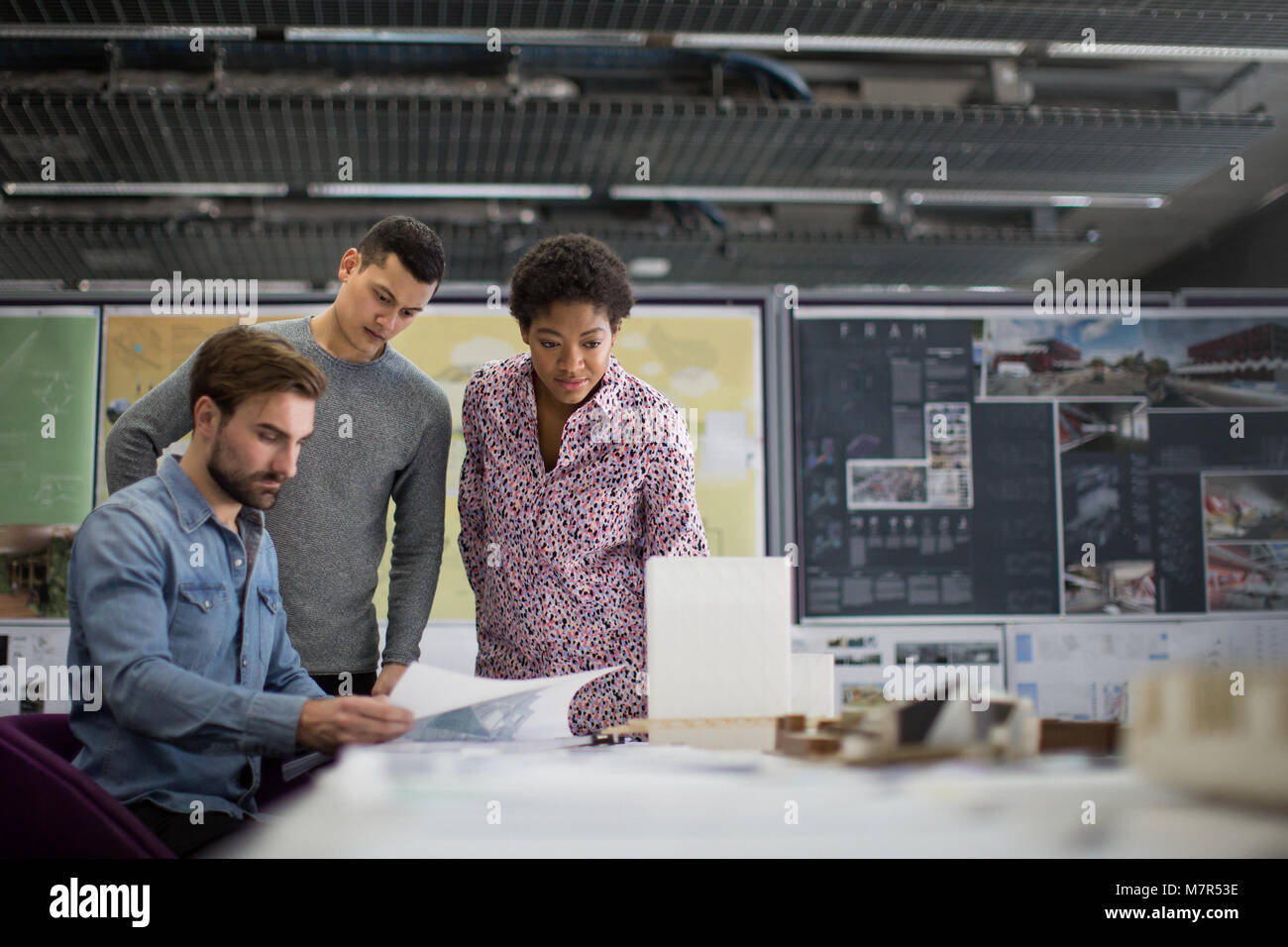 Architects working in an office Stock Photo