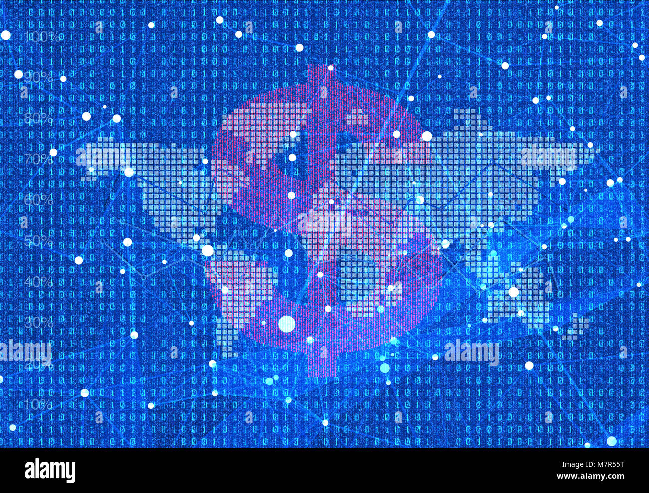 Global Financial Technology, Stock Market Data, World Map,currency ...