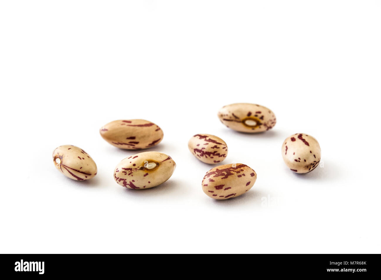 Raw pinto beans isolated on white background Stock Photo
