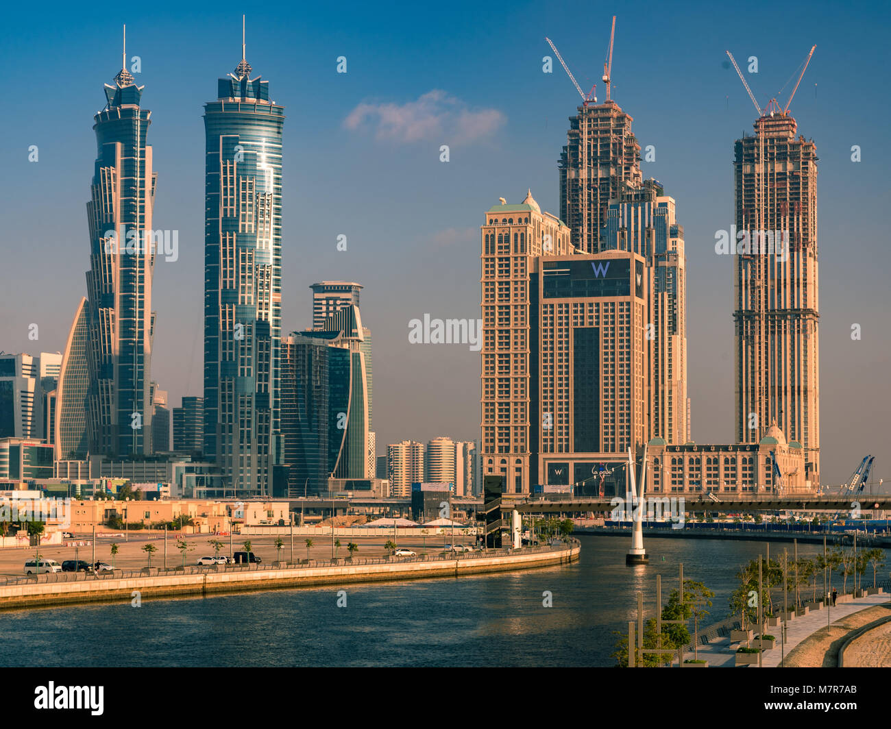 The Dubai Skyline, Dubai photography shot with the Nikond750 Stock Photo