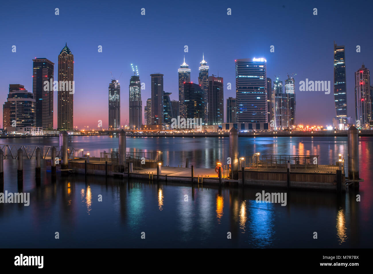 The Dubai Skyline, Dubai photography shot with the Nikond750 Stock Photo