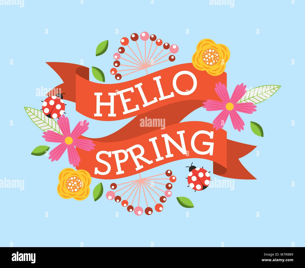 hello spring card Stock Vector Image & Art Alamy