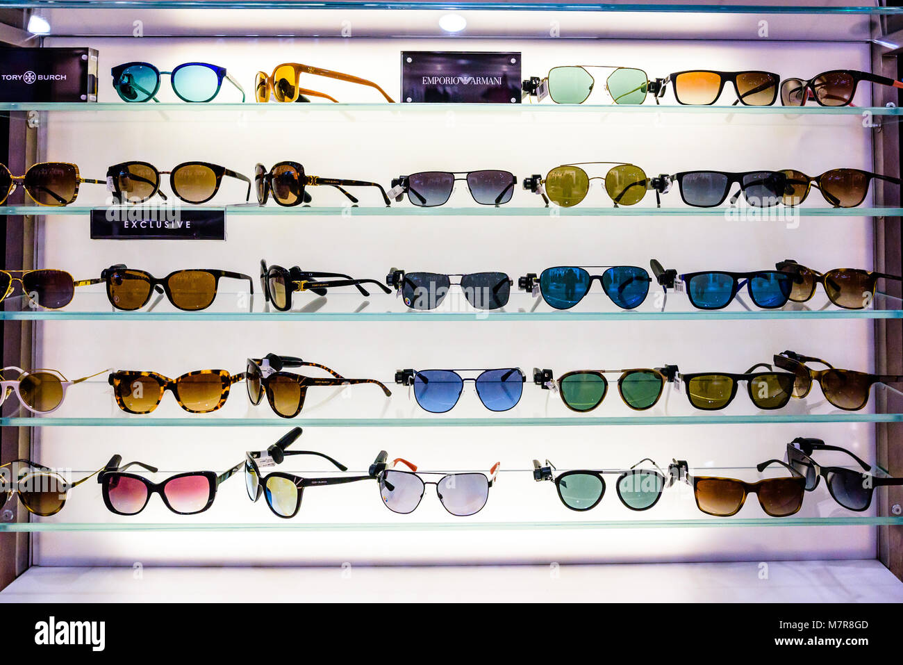 Sunglasses Department store Stock Photo Alamy