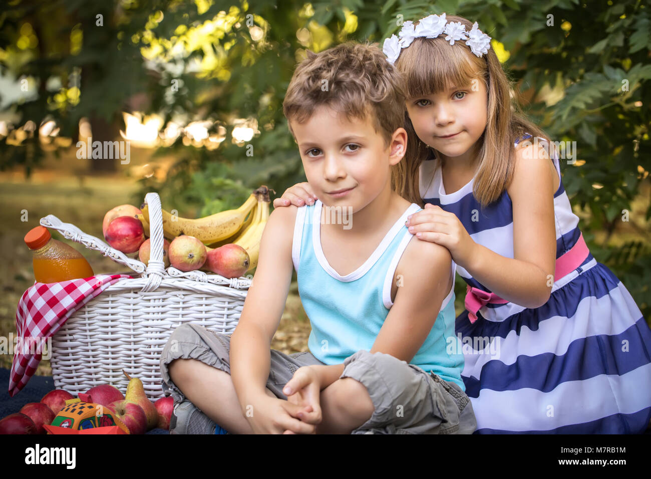 cute little boy and girl