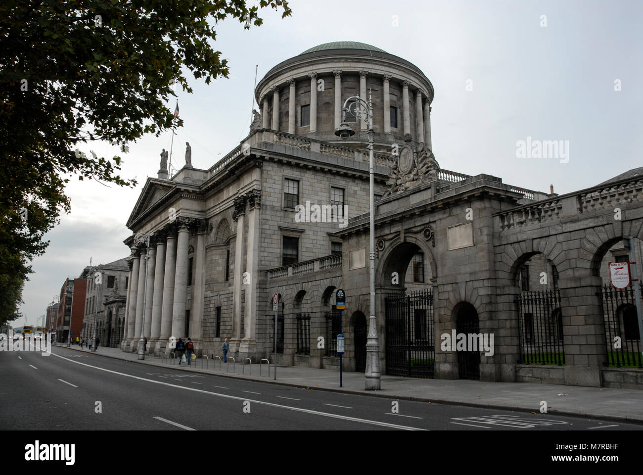 The Four Courts of the  Irish Supreme Court, High, Circuit & District Courts in Dublin, Southern Ireland Stock Photo