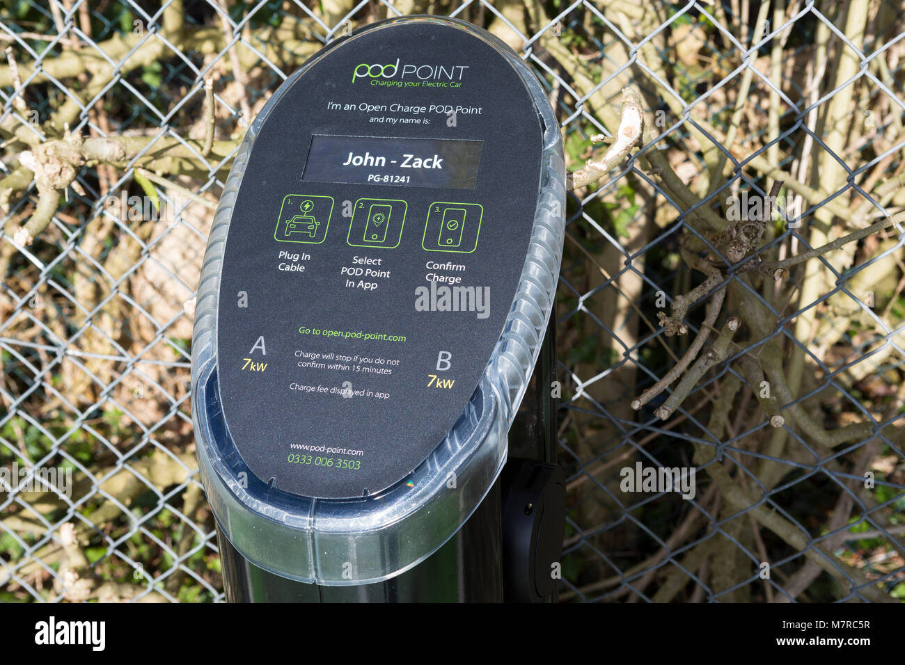 Charging point for electric car / cars / vehicle / vehicles Stock Photo