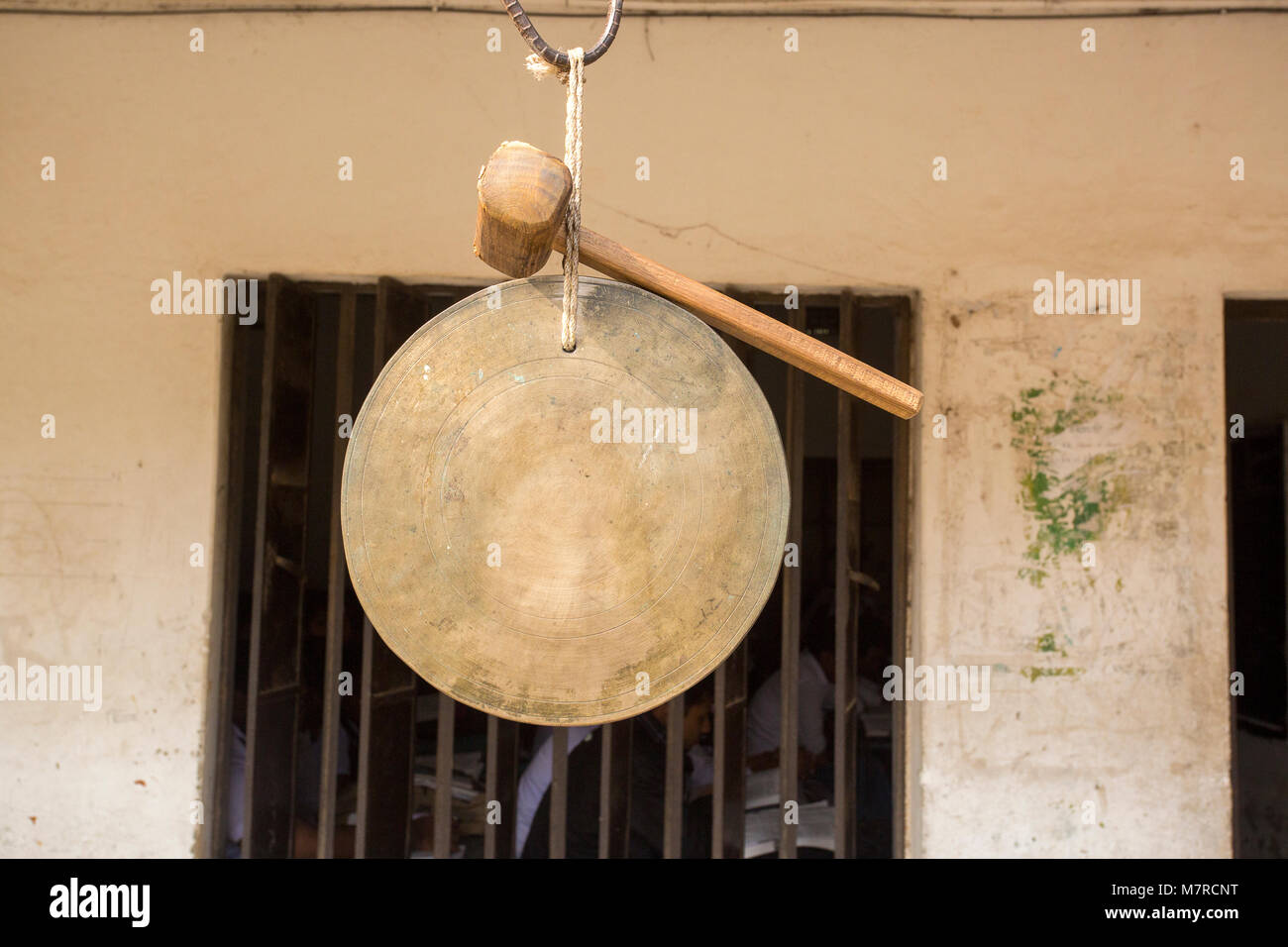 A Traditional Bell, Sub continental handmade of brass made door school