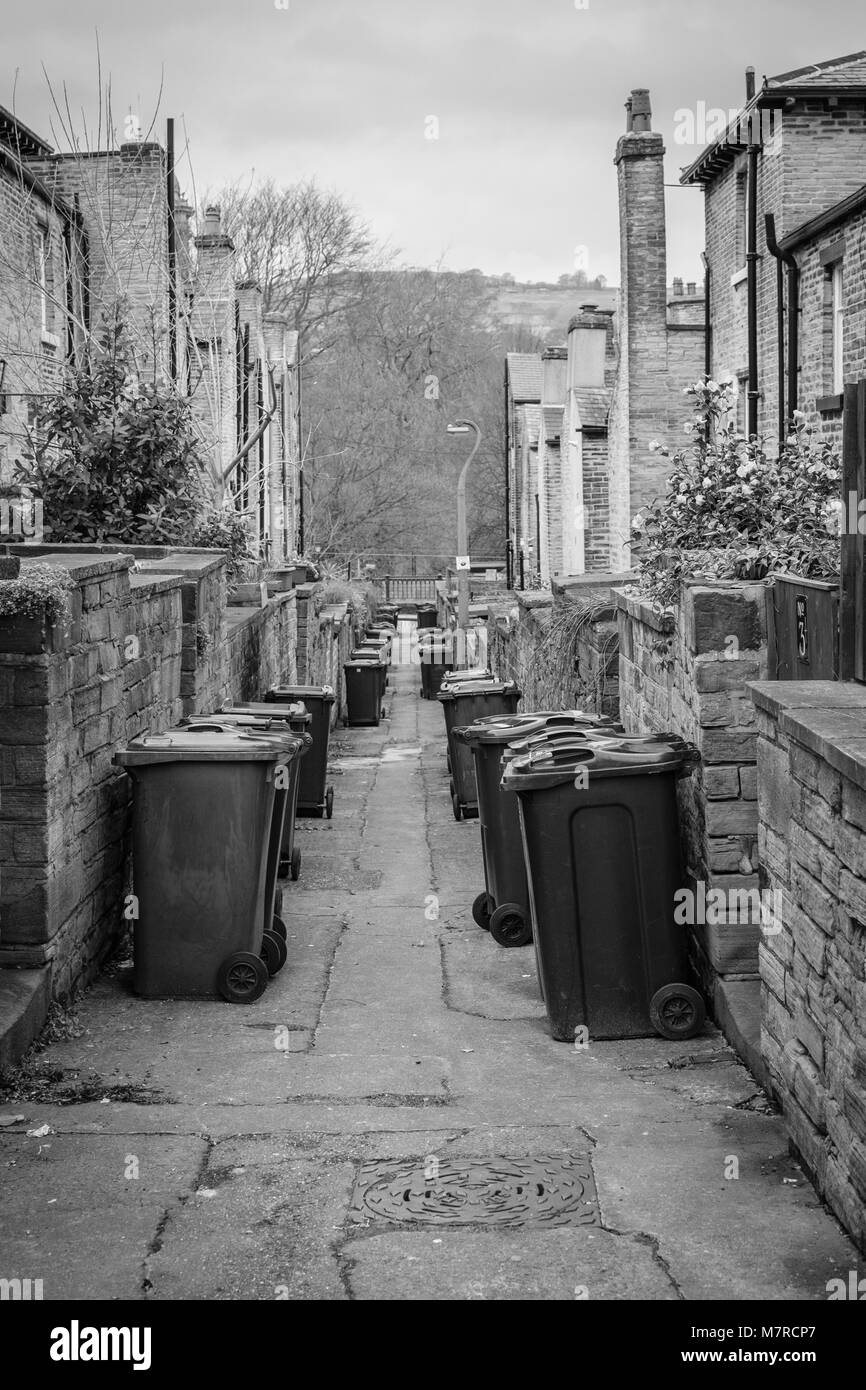 Back alleys at Saltaire model village, Bradford, West Yorkshire