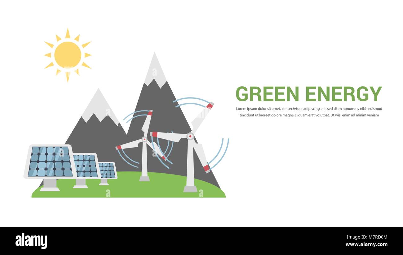 Green Energy Concept Illustration Stock Vector Image & Art - Alamy