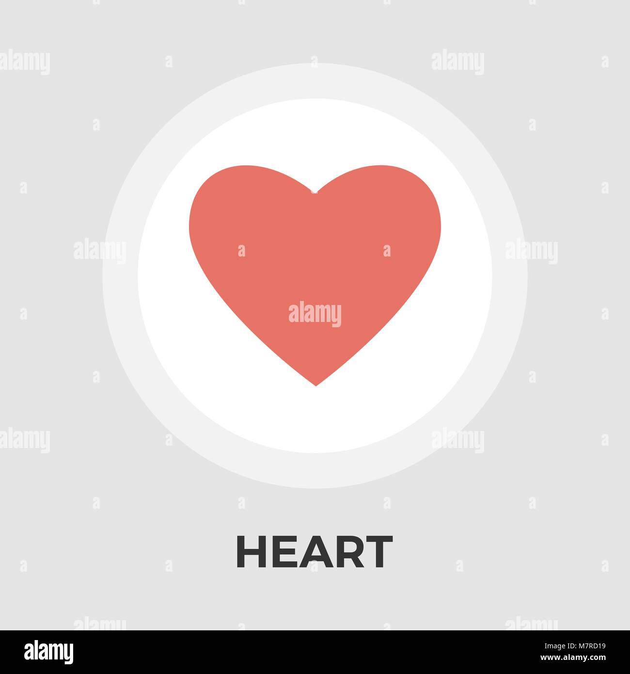 Heart vector flat icon Stock Vector Image & Art - Alamy