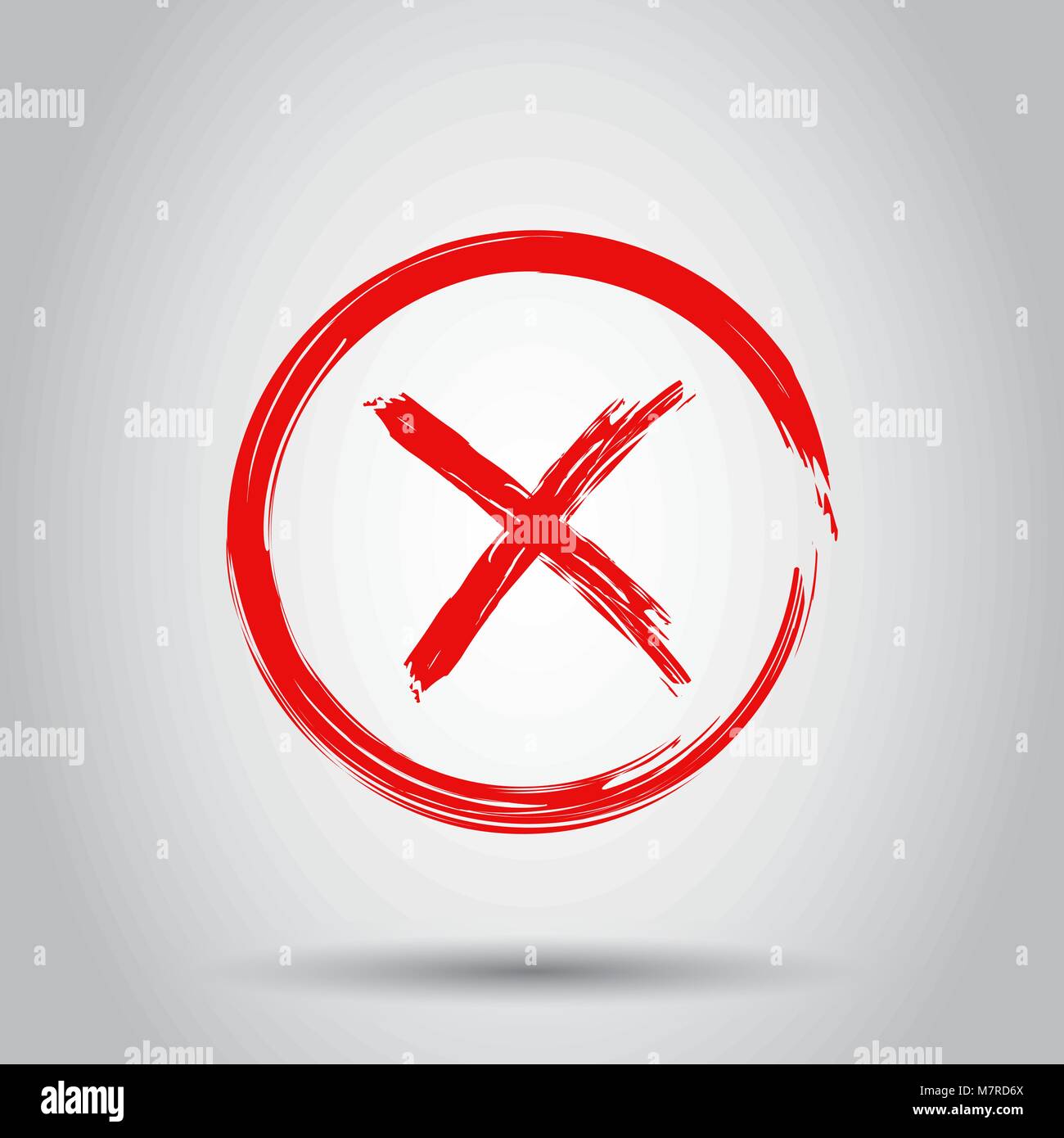 Check marks cross, no, wrong icon. Business concept vector illustration. No checkmark symbol. Stock Vector