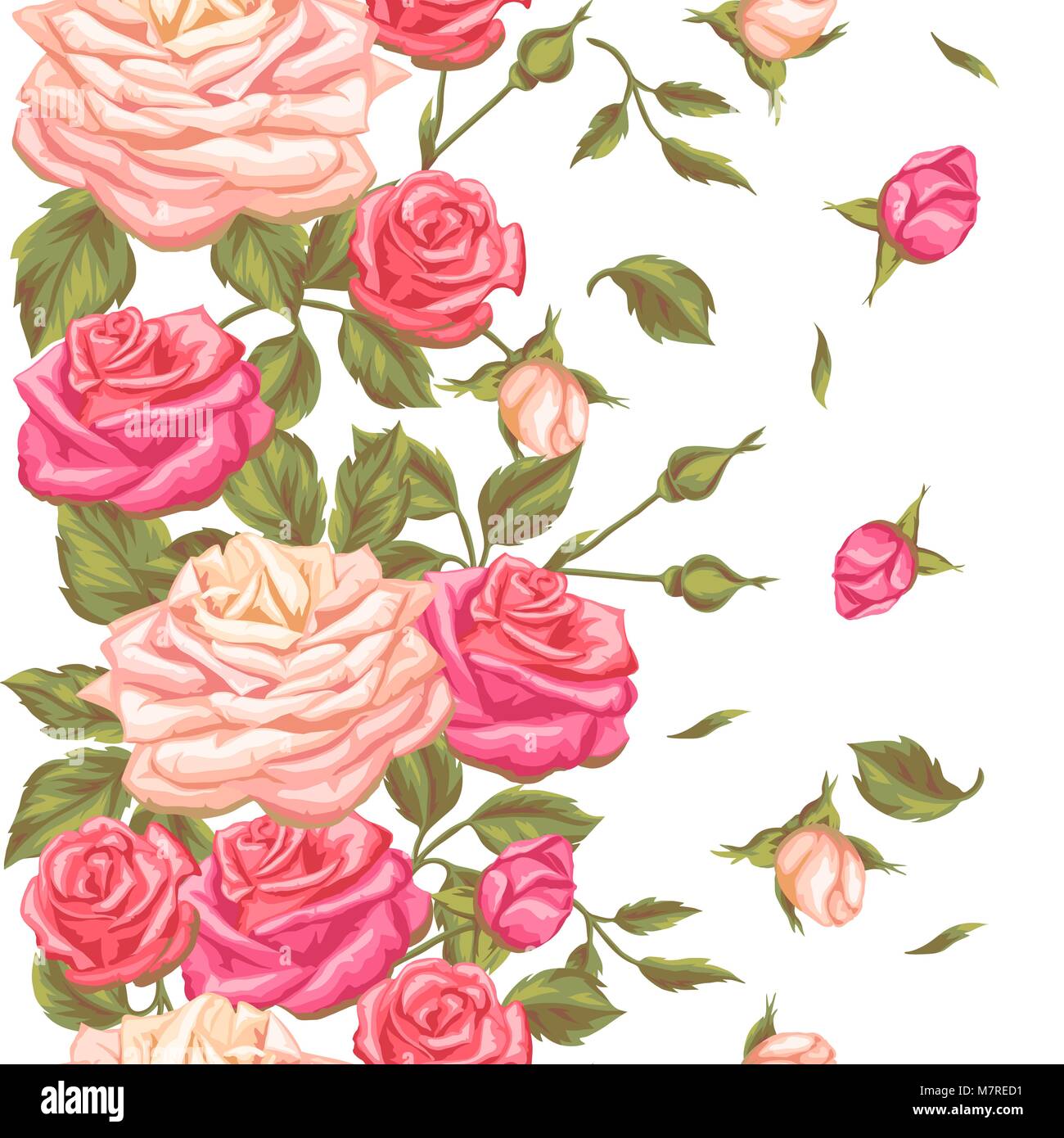 Vintage Roses Wallpaper High Resolution Stock Photography And Images Alamy