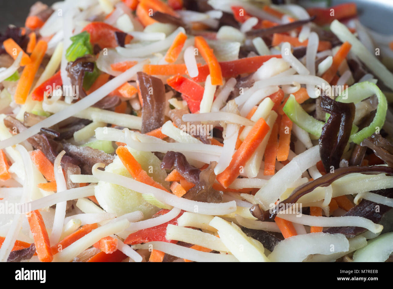 closeup to frozen china vegetables Stock Photo Alamy