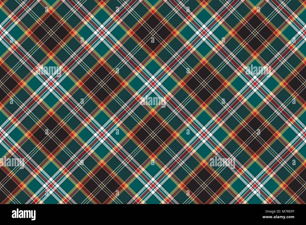 Diagonal fabric texture seamless pattern check plaid. Vector ...