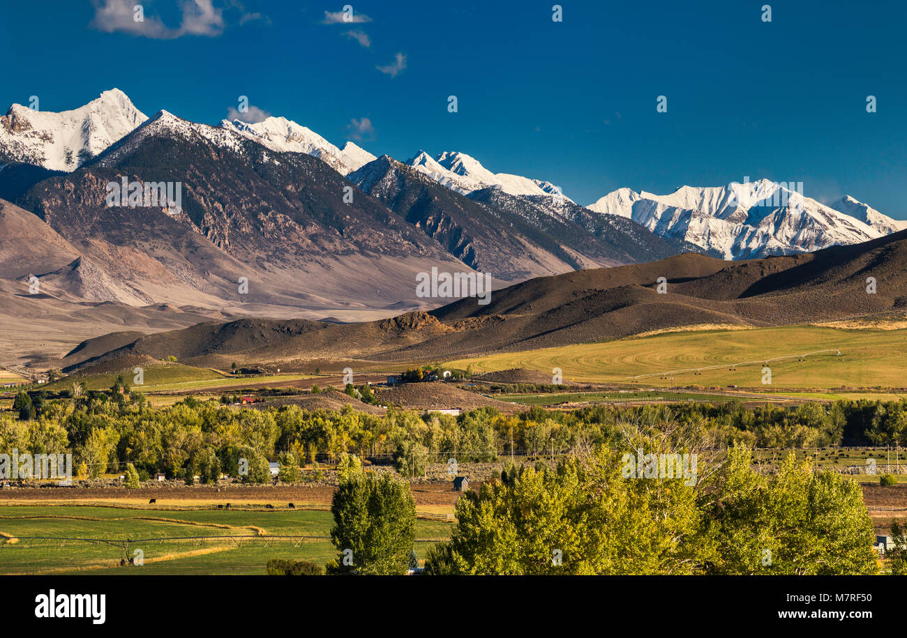 Lost River Range over Round Valley, near Challis, Rocky Mountains