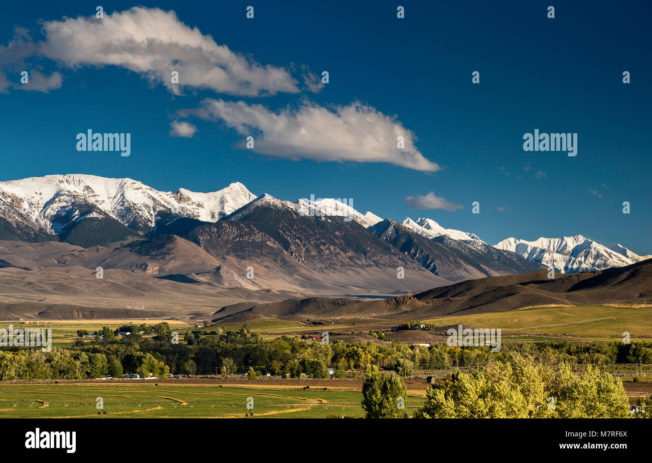 Lost River Range over Round Valley, near Challis, Rocky Mountains