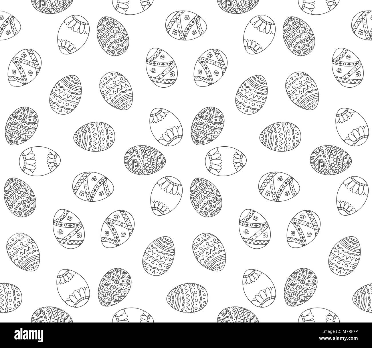 Vector seamless simple pattern with easter eggs. Easter holiday ...